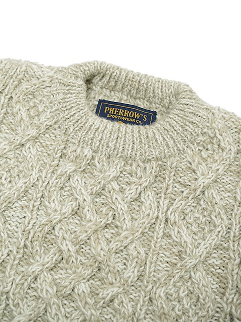 Pherrow's（フェローズ） 21W-PNS-CABLE ローゲージケーブルニット