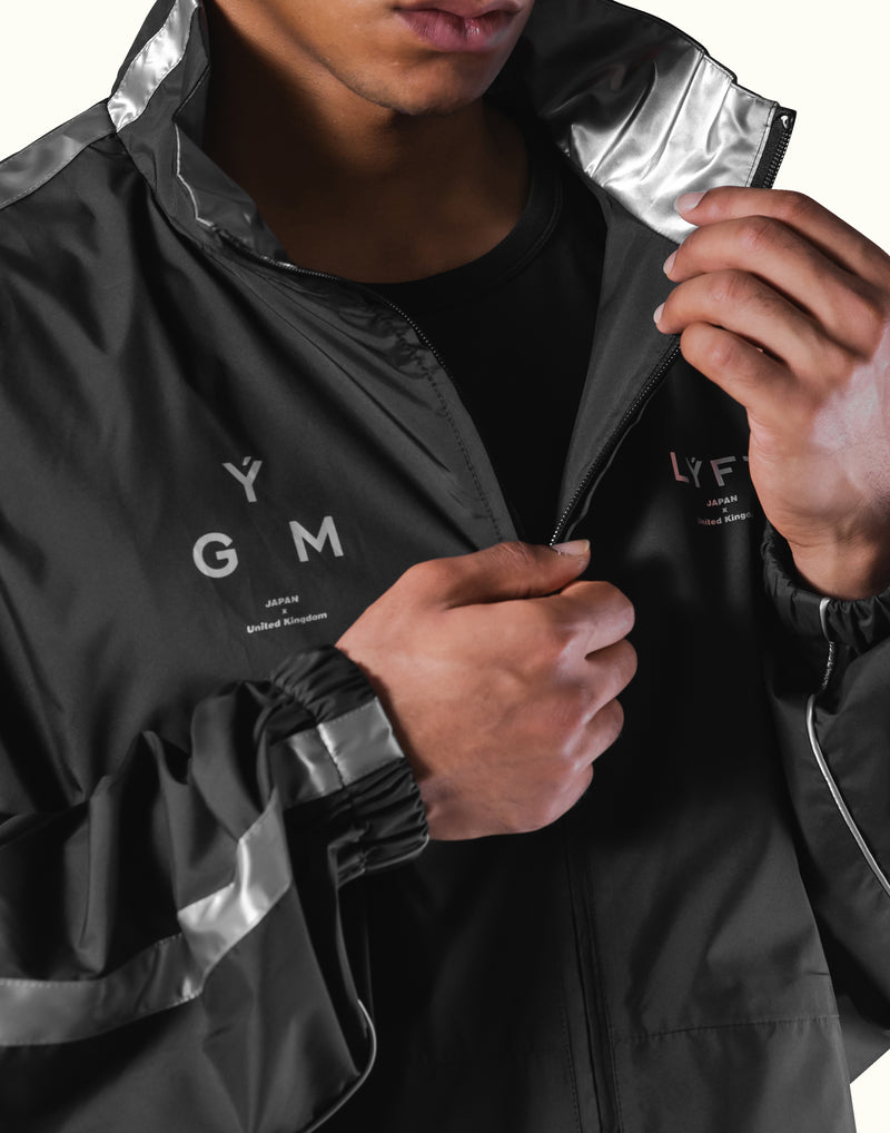 Silver Line Tech Zip Jacket - Black – LÝFT