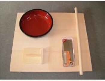 Amazon｜星野工業 本格そば打ち5点セット(徳用足付のし板・こね鉢