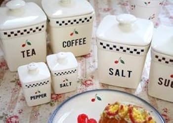 Amazon | マニー 陶器 角型キャニスター コーヒー | マニー 陶器