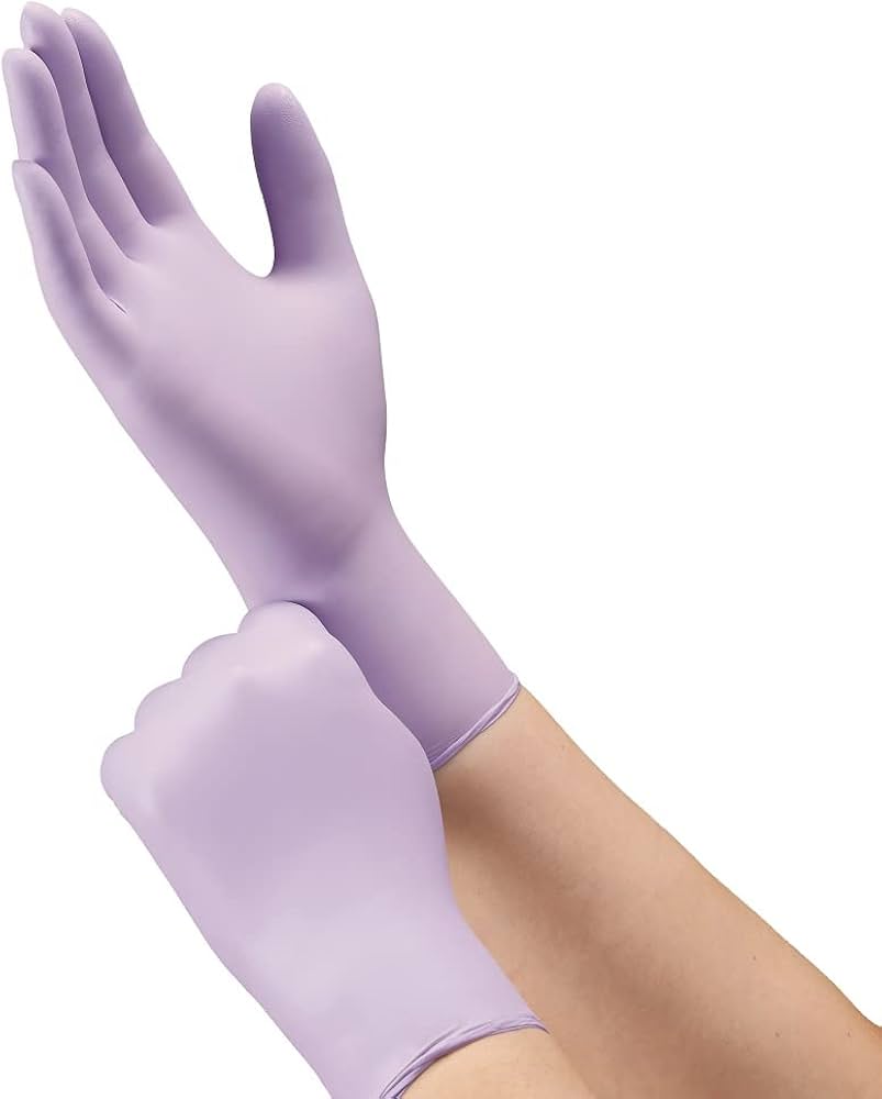 Amazon.co.jp: [ハリヤード] ラベンダー ニトリルグローブ エコプル