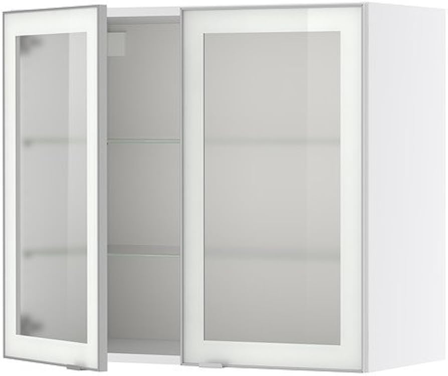 Amazon | IKEA(イケア) FAKTUM ウォールキャビネット ガラス扉2枚付