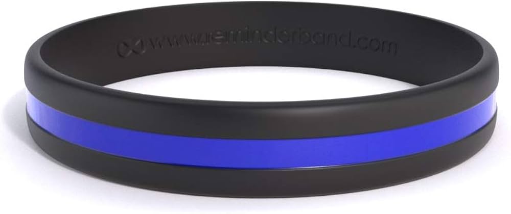 Amazon | シンブルーラインブレスレット – 警察シリコンリストバンド