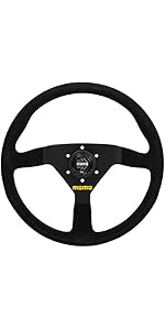 Amazon | MOMO(モモ) ステアリング ドリフト 33パイ BK/スエード D-20