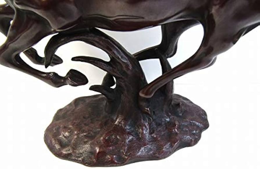 Amazon.co.jp: 『躍進』馬 ウマ 午 駿馬 銅像 ブロンズ像 彫像 彫刻