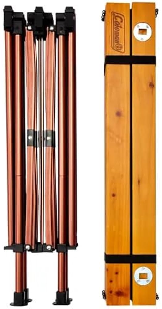 Coleman 木製折りたたみアウトドアテーブル コールマン（Coleman