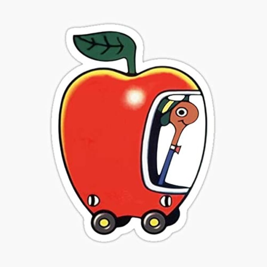 Amazon.com: Lowly The Worm and His Apple Car Sticker - Graphic for