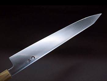 Amazon | プロ仕様 魄刃 Hakuba 剣型筋引き包丁 黒檀白水牛八角柄9寸