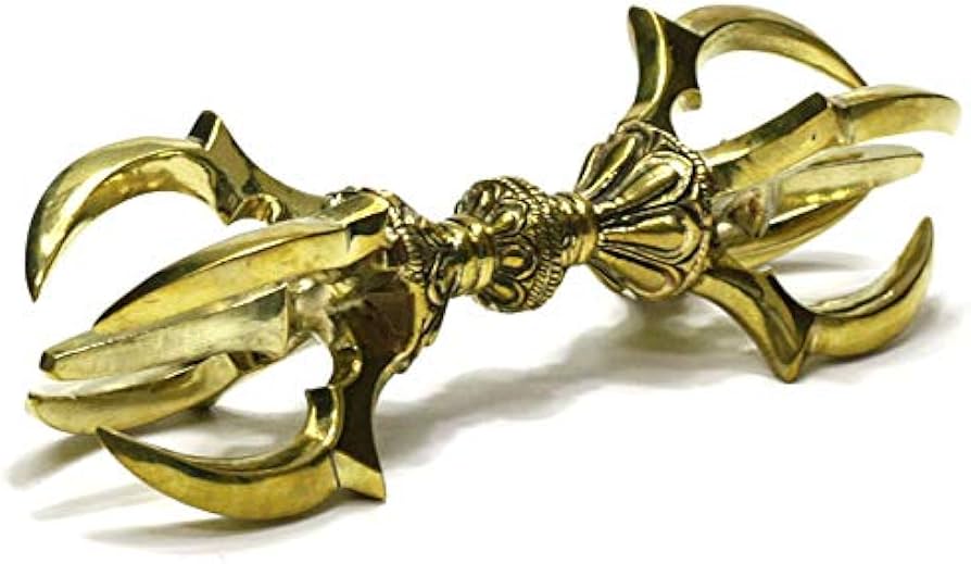 Amazon｜密教法具 五鈷杵 バジュラ 法器 仏具 Lサイズ 特大約18cm