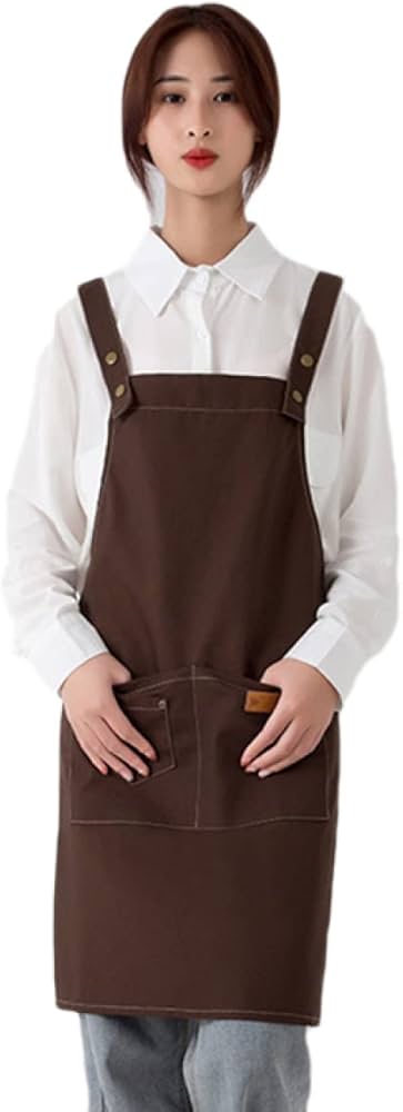 Amazon.co.jp: JCHJ エプロン カフェエプロン 肩掛け 男女兼用