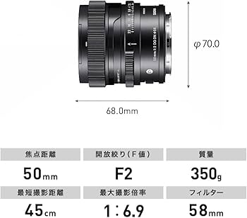 Amazon.co.jp: シグマ(Sigma) レンズ 50mm F2 DG DN Lマウント 単焦点