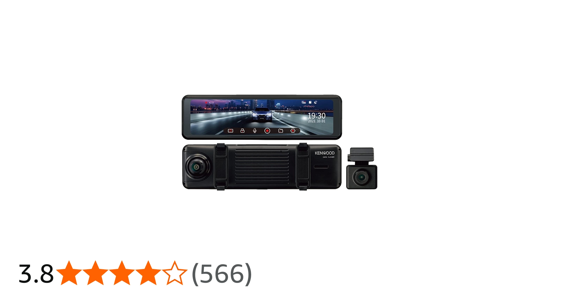 Amazon | ケンウッド ドライブレコーダー DRV-EM3700 ミラー型 大画面