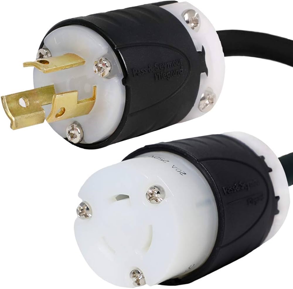 Amazon.co.jp: Nema l6 – 15p to l6 – 20rプラグアダプタ – 1足、15 A