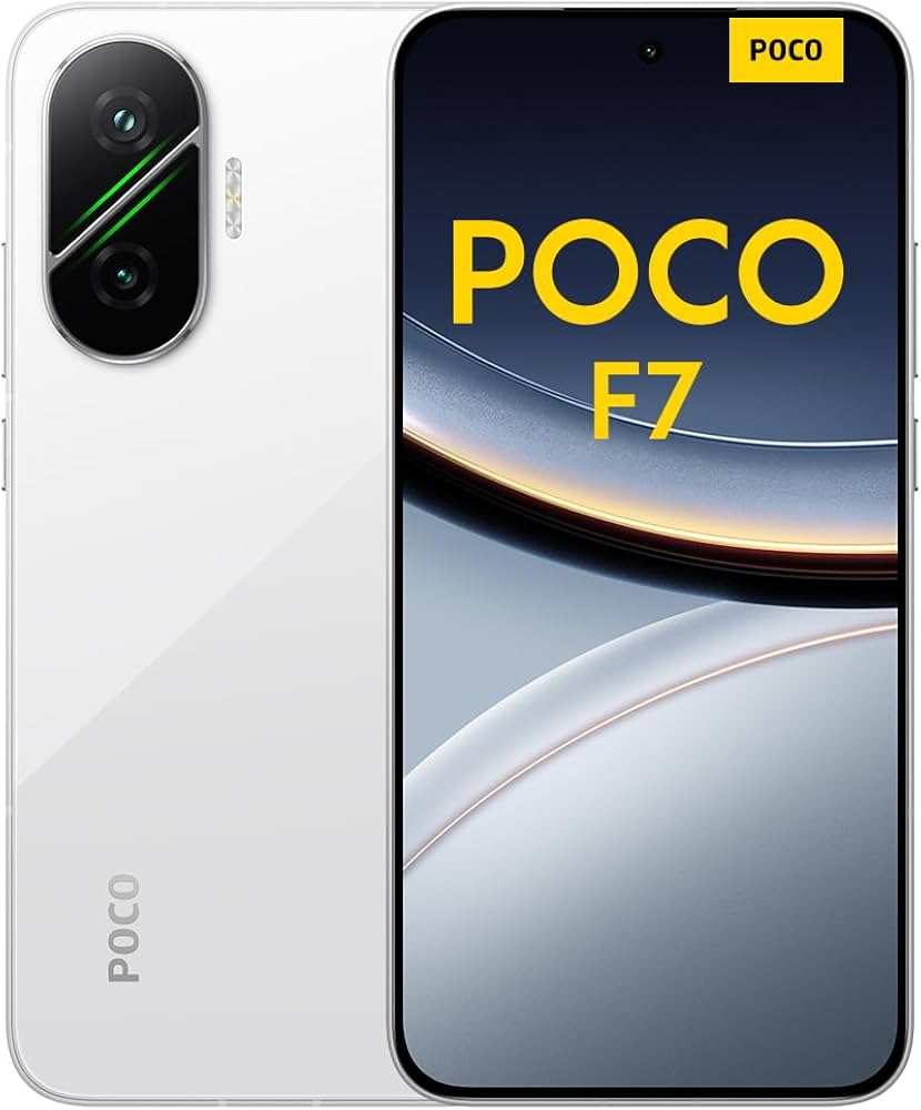 POCO F7 Smartphone, 12+256GB, White, Flagship Snapdragon® 8s Gen 4