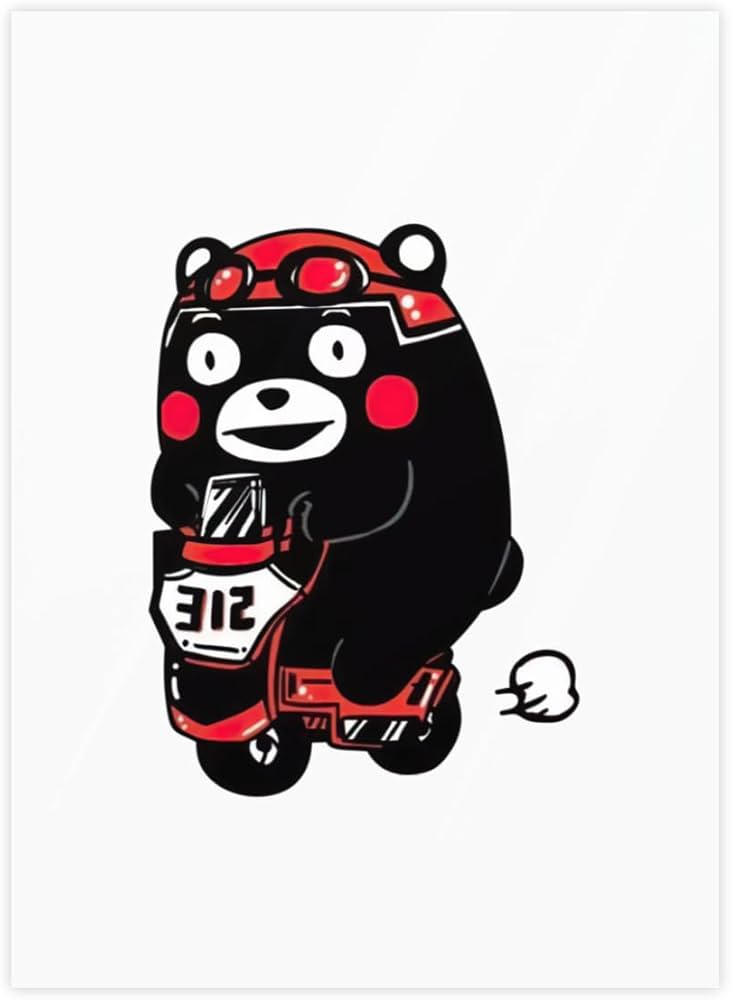 Amazon | くまモン 防水ステッカー スケートボード ハンドメイド