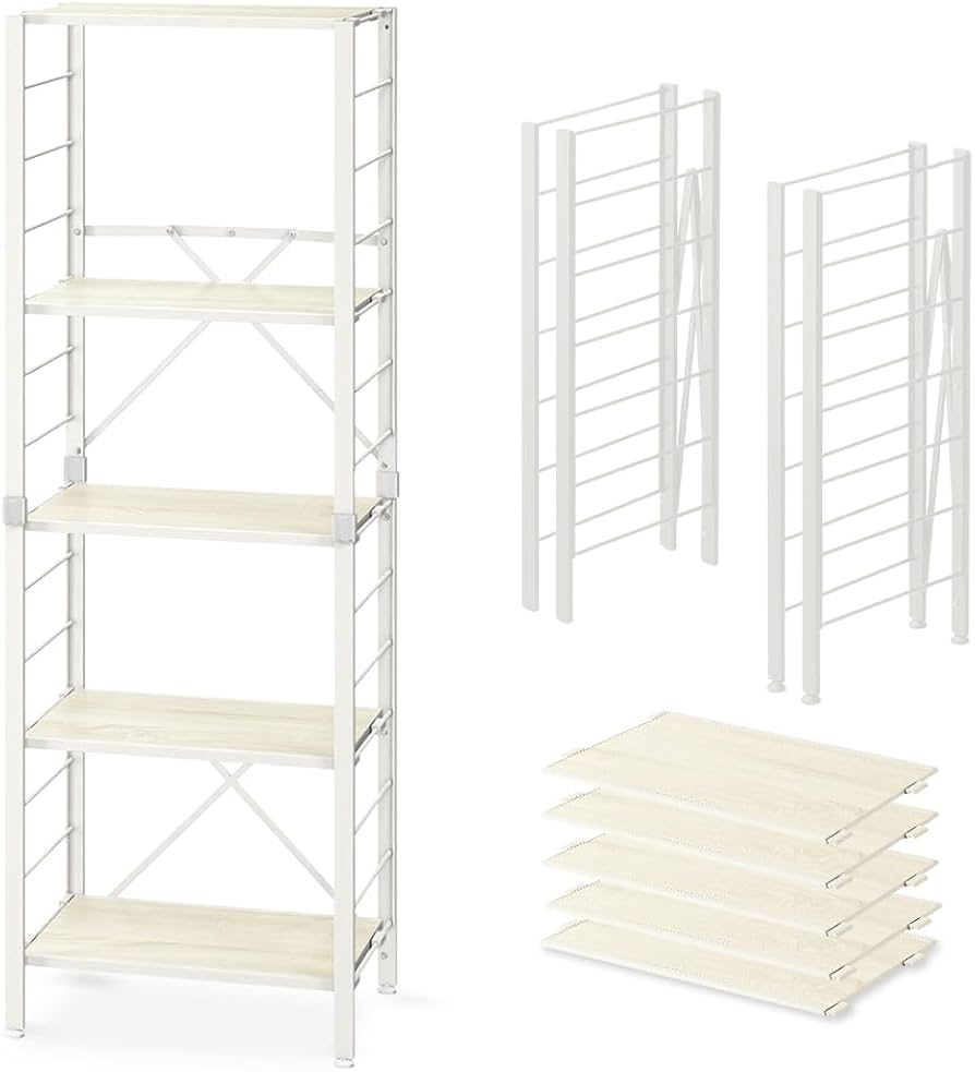 Amazon｜【広げるだけで組立簡単】アイリスオーヤマ スチールラック 棚