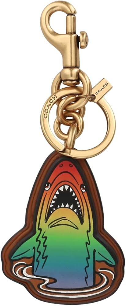 Amazon.co.jp: [コーチ] キーホルダー レインボー シャーク チャーム