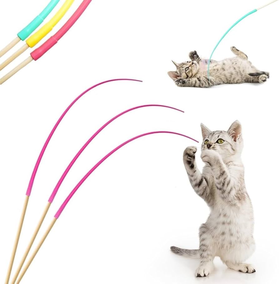 Amazon | 猫じゃらし 猫 おもちゃ 人気 ネズミのしっぽ シリコン製 3