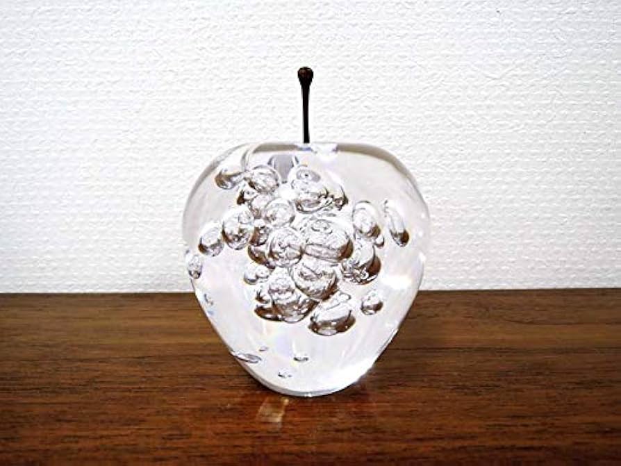 Amazon.co.jp: アップル クリア オブジェ 置物 林檎 ペーパーウェイト