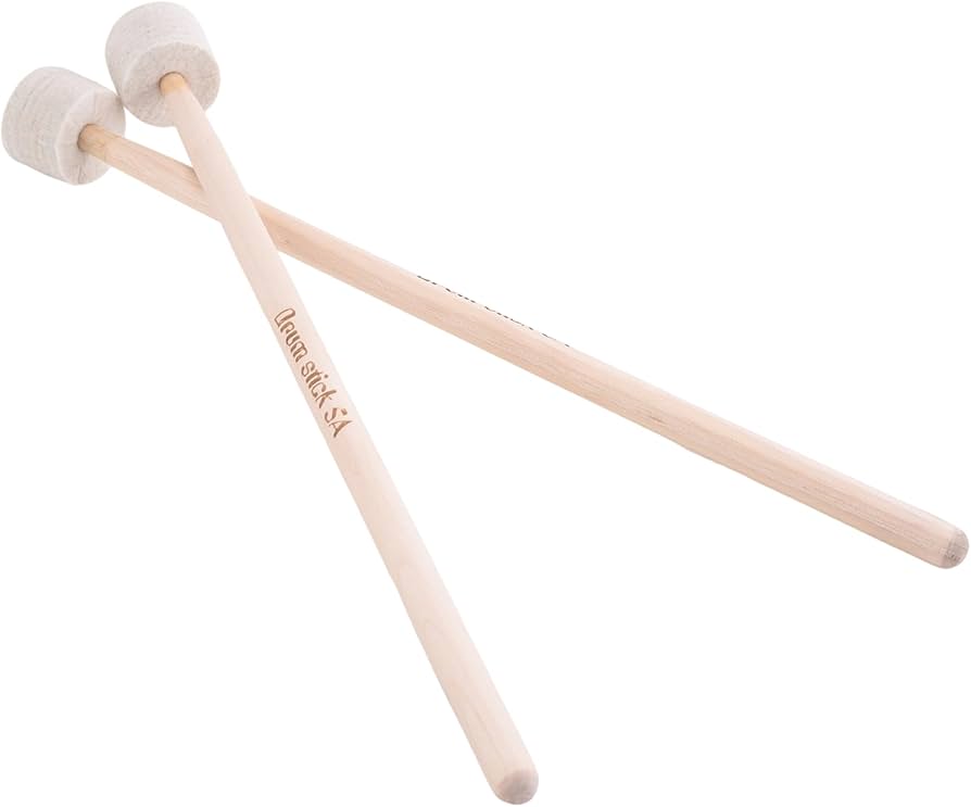 Amazon | Webolu 1ペアドラムマレットスティックフェルトヘッド