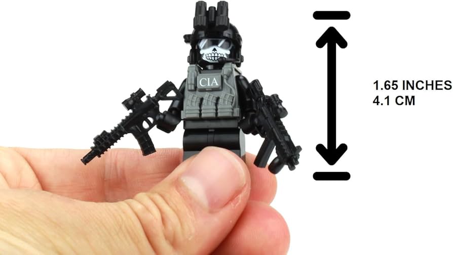 Amazon.co.jp: Battle Brick Custom ミニフィギュア CIAゴースト SAD