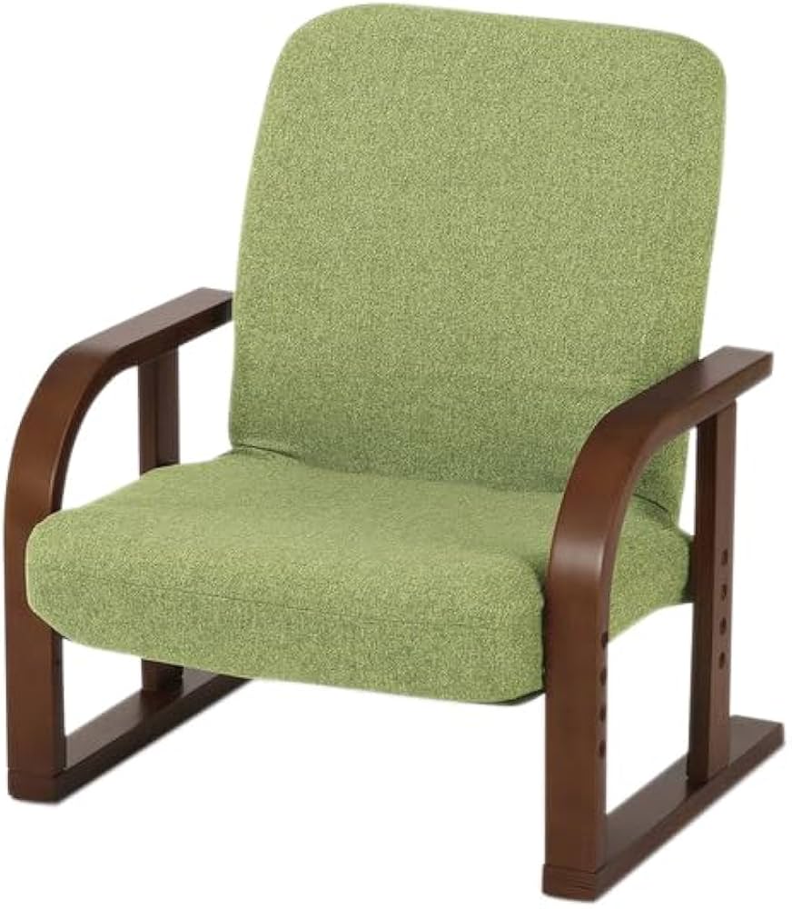 Amazon｜ニトリ 高座椅子 ロータイプ ハープ3 グリーン/ブラウン