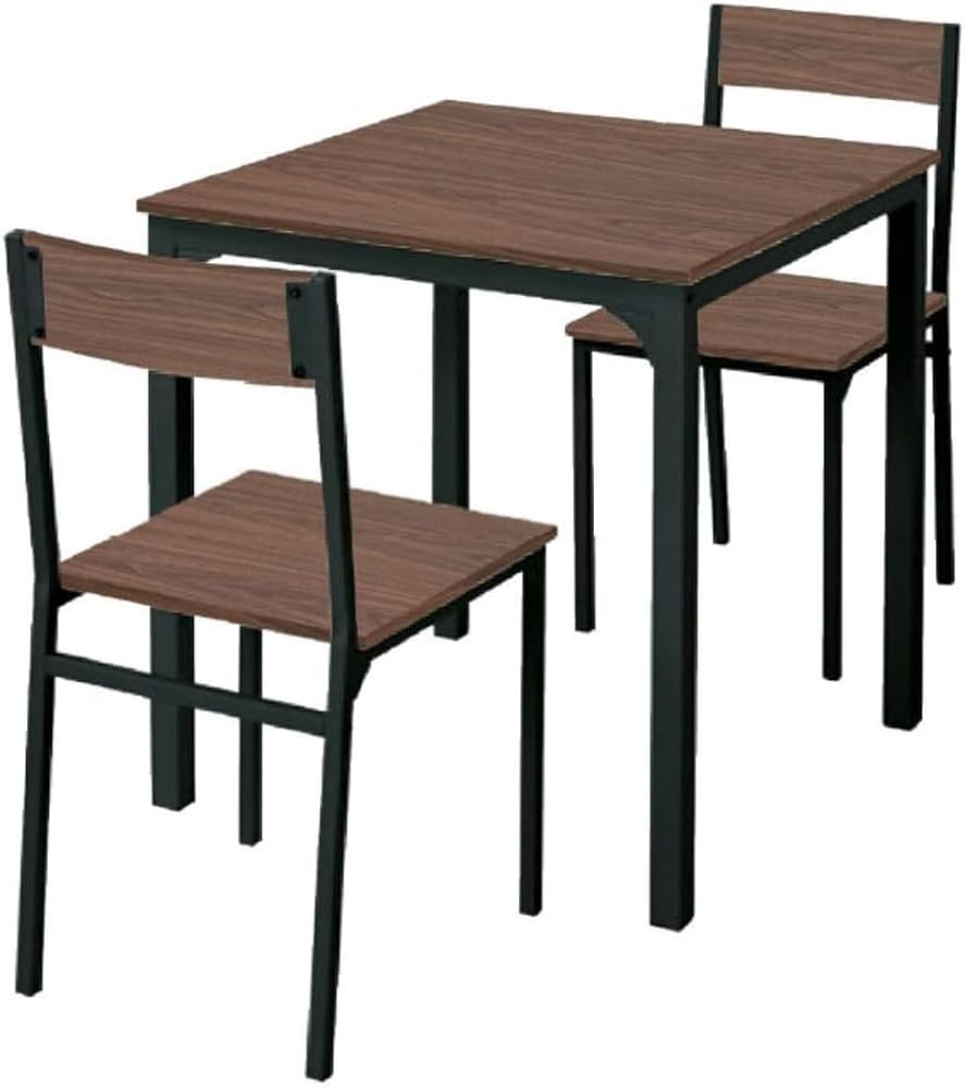 Amazon.co.jp: LIFELEX 2人掛け用テーブル&チェア3点セット ダーク