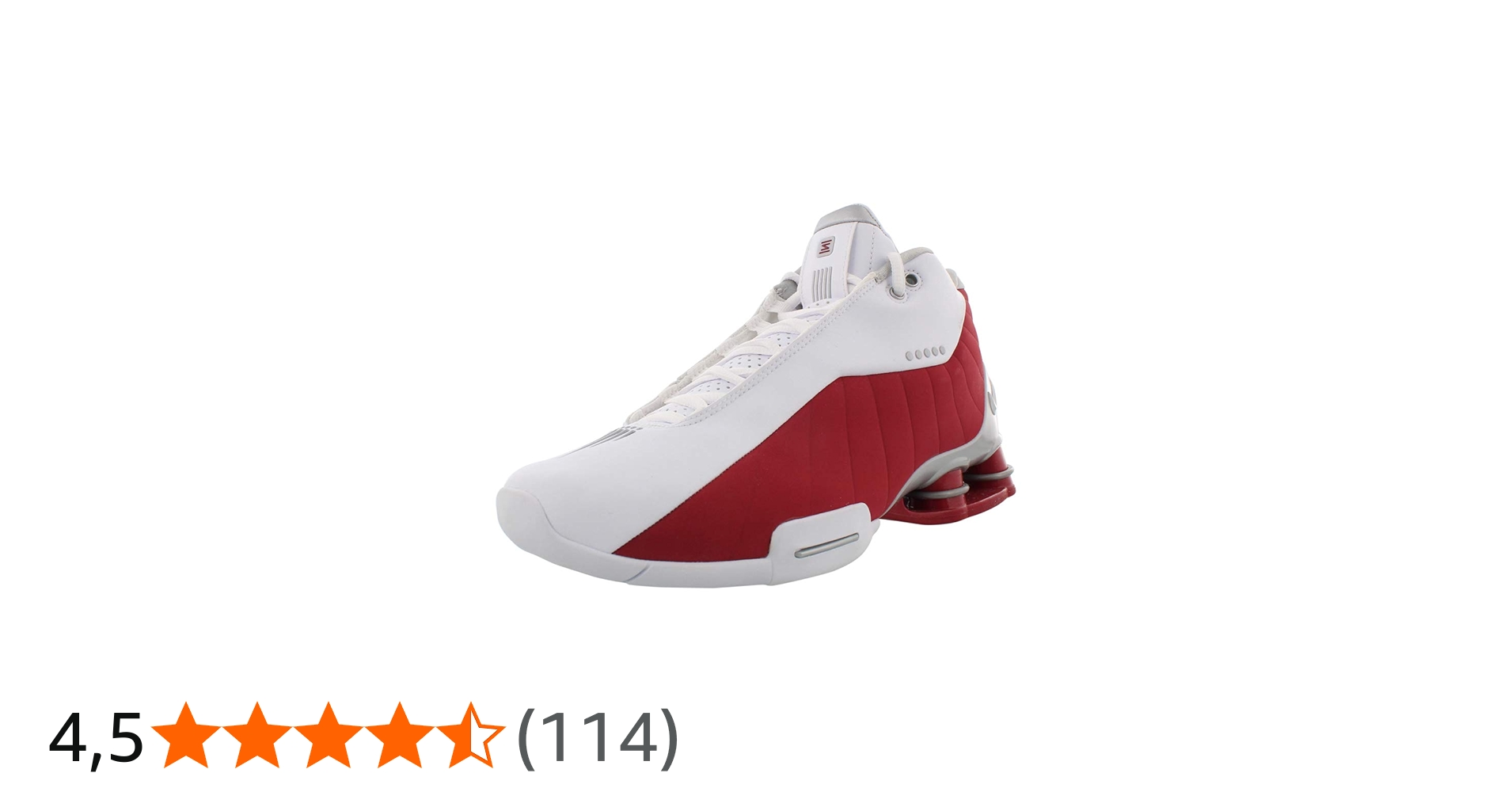 Tênis de basquete masculino Nike Shox BB4, White/Metallic Silver