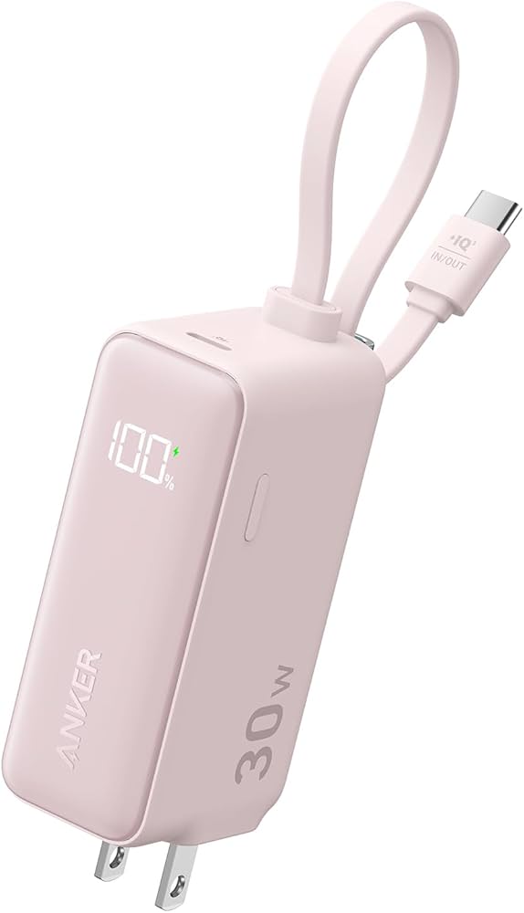 Amazon | Anker Power Bank (30W, Fusion, Built-In USB-C ケーブル