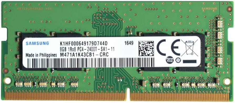 Samsung 8GB DDR4 PC4-19200, 2400MHz, 260 PIN SODIMM, CL 17, 1.2V