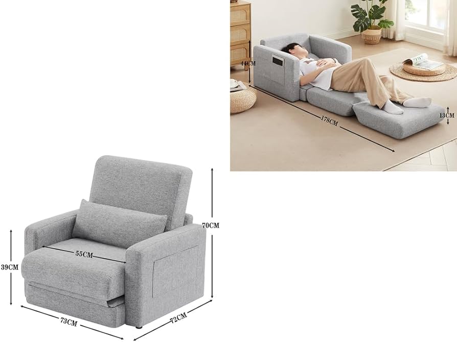 Amazon｜Kelfluxionソファーベッド 折りたたみベッド ローソファー