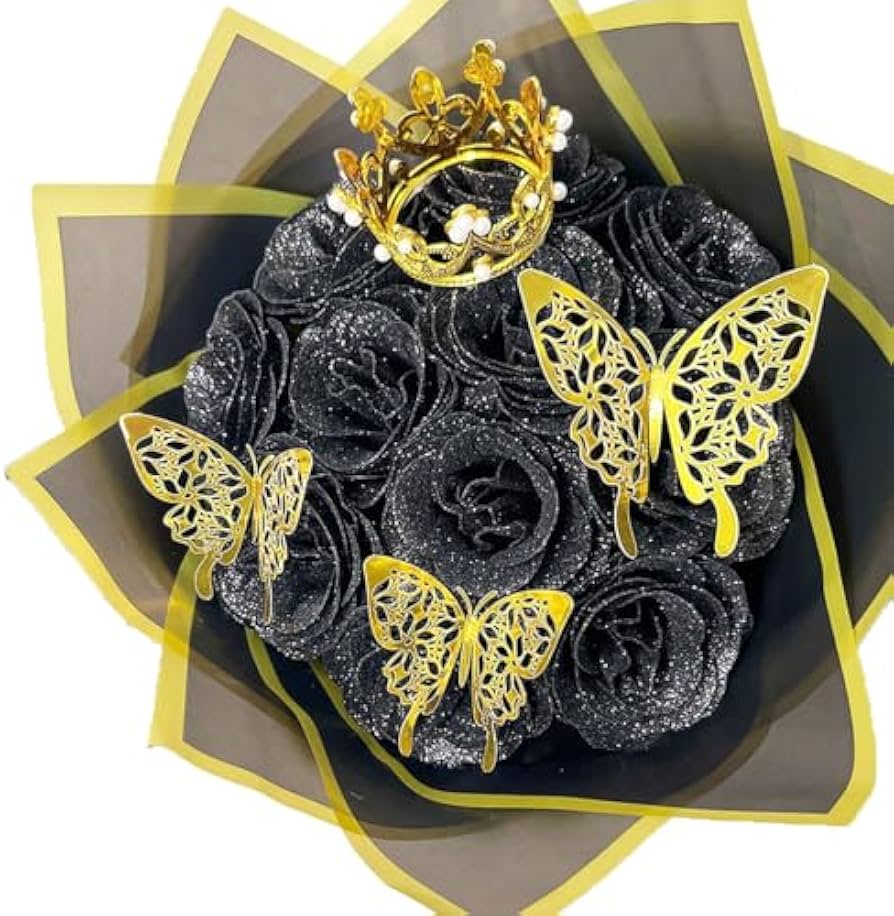 Amazon｜Xixining グリッターローズブーケ レッド人工ローズフラワー