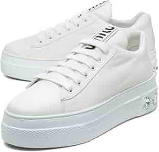 Amazon | (ミュウ ミュウ) MIU MIU スニーカー ホワイト 37.5 5E643C