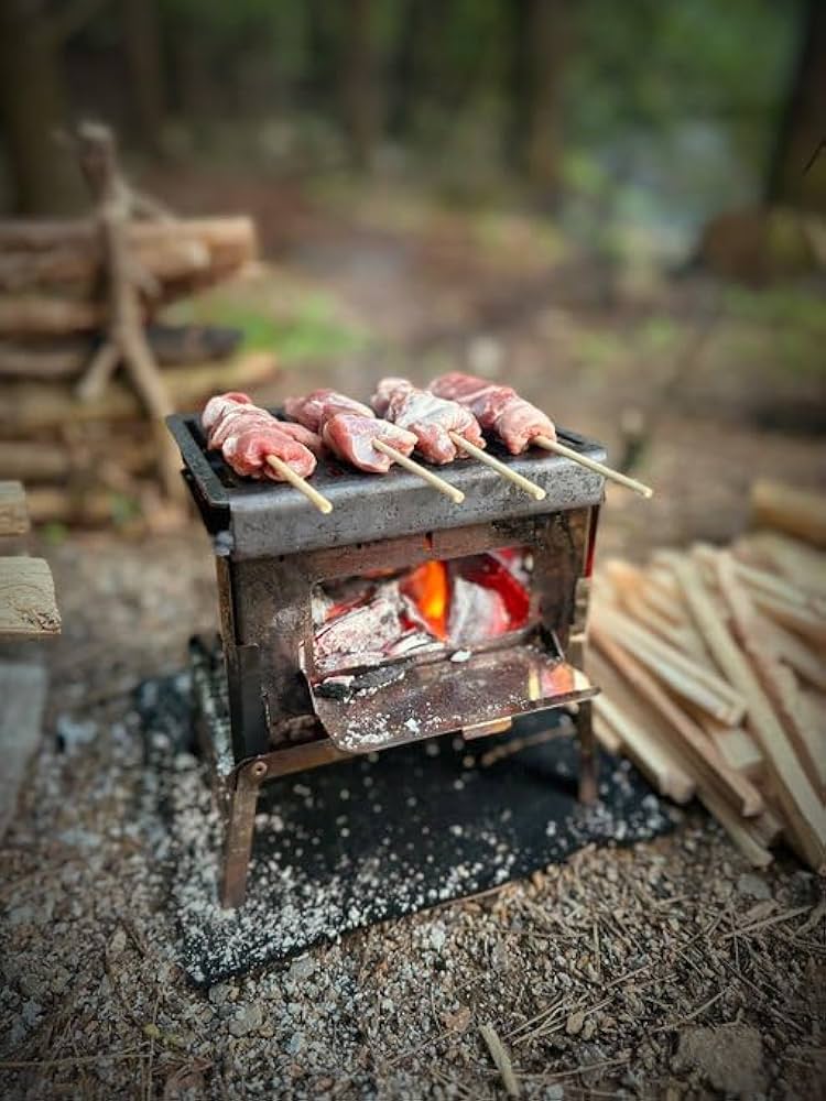 Amazon | 笑's コンパクト焚き火グリルB-6君 3点セット(B6君/専用