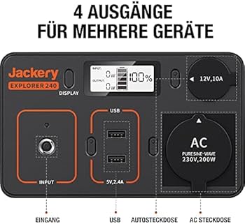 Jackery Explorer 240 Portable Power Station 3.6V/67200mAh/240Wh