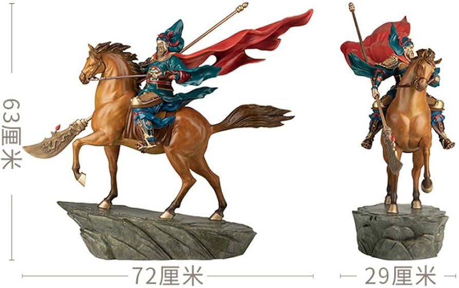 Amazon.co.jp: 関羽 置物【ブロンズ像・彩色】三国志関羽 フィギュア