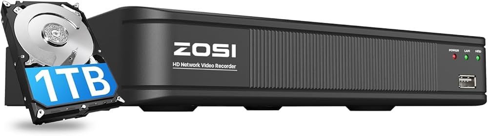 Amazon.co.jp: ZOSI 1080P 防犯レコーダー8ch 1TB ahdレコーダー 防犯