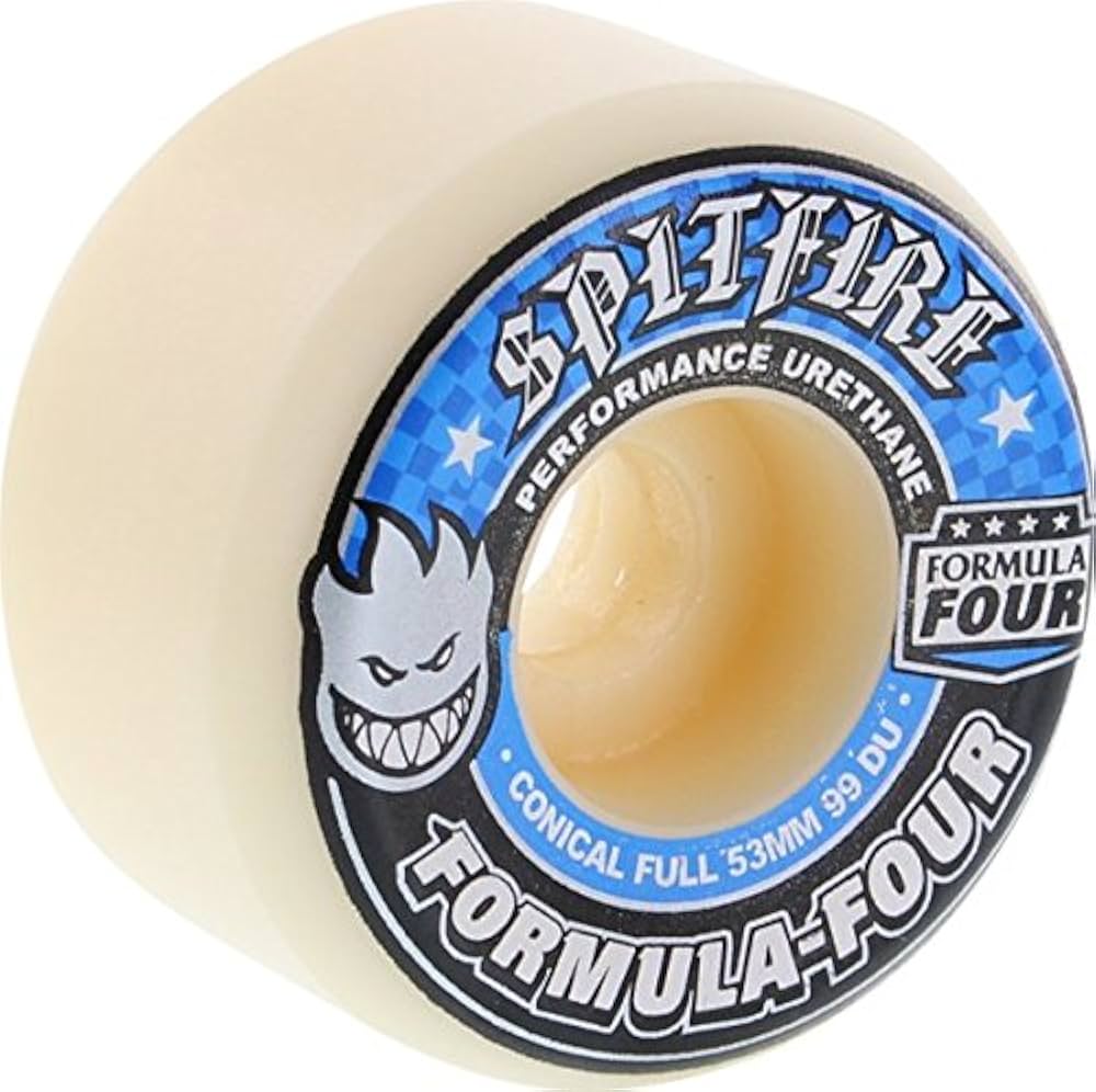 Amazon.com : Spitfire Formula 4 99d Conical Full 53mm White W/Blue