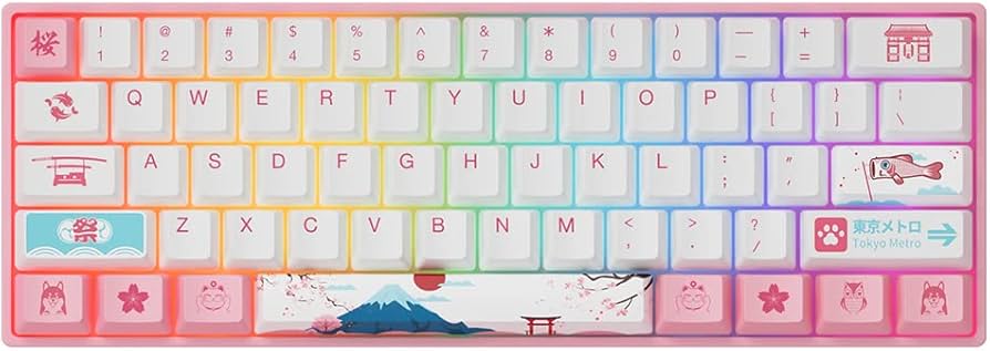 Amazon.com: Akko World Tour Tokyo 3061S 60% Pink Wired Mechanical