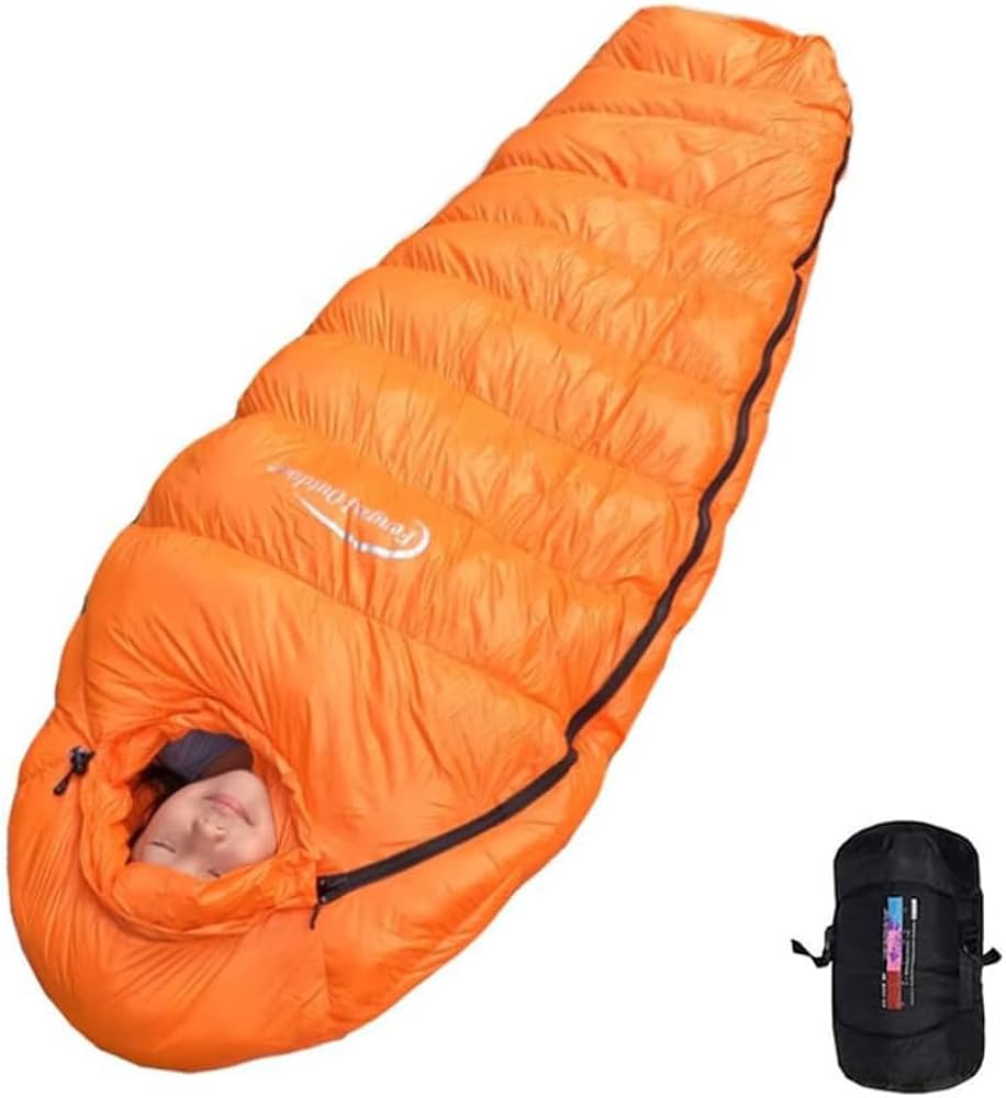 ✨後悔しない寝袋選び✨アウトドア マミー型寝袋 ダウンシュラフ