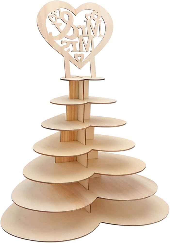 Amazon.co.jp: チョコレートディスプレイスタンド - 愛の形の木製