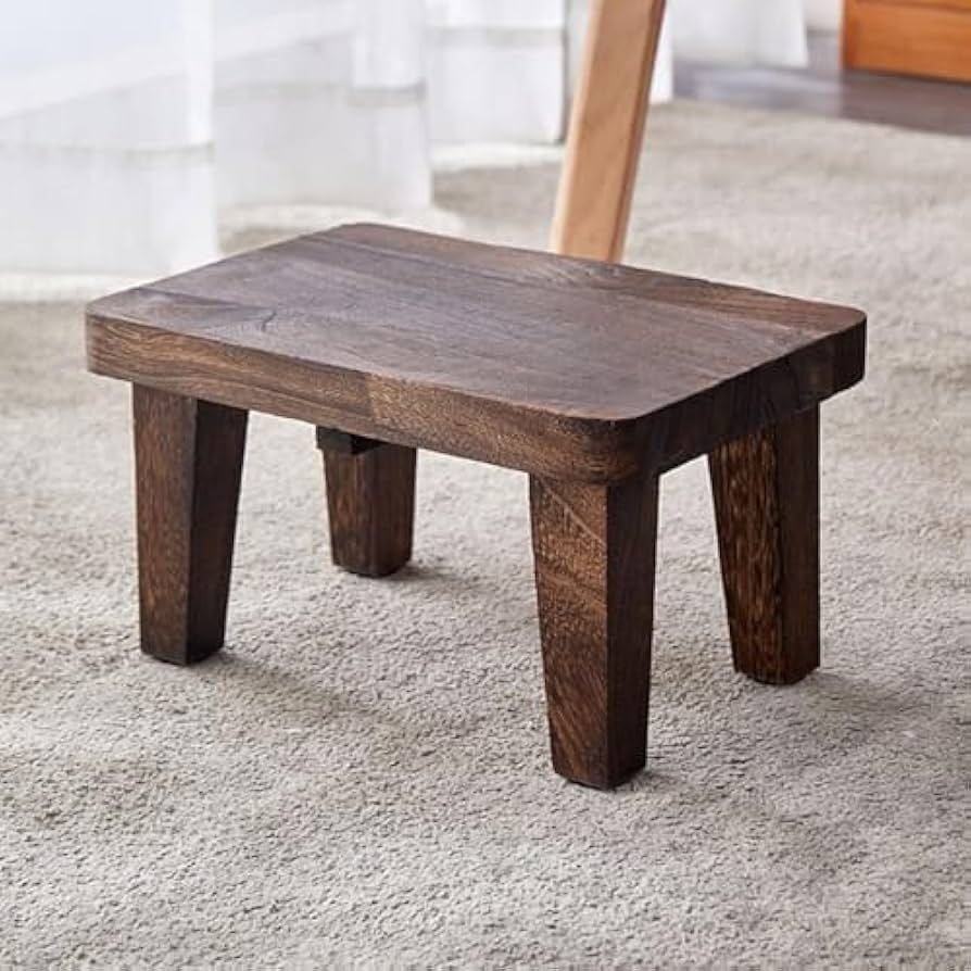 Amazon.co.jp: 椅子 木製 低い スツール 四角 30×20×16cm 子供用