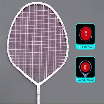 Amazon | V字型 100% カーボンファイバー張り バドミントンラケット 超