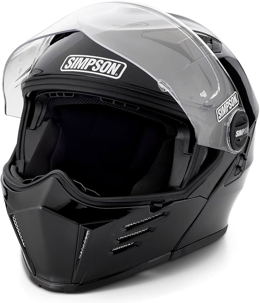 Amazon.com: Simpson Mod Bandit Motorcycle Helmet - Gloss Black
