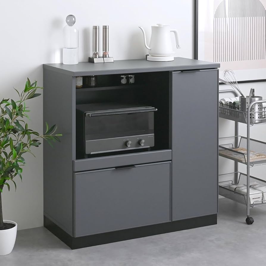 Amazon｜SESAME レンジボード レンジ台 食器棚 幅80cm 高さ 82cm 奥行