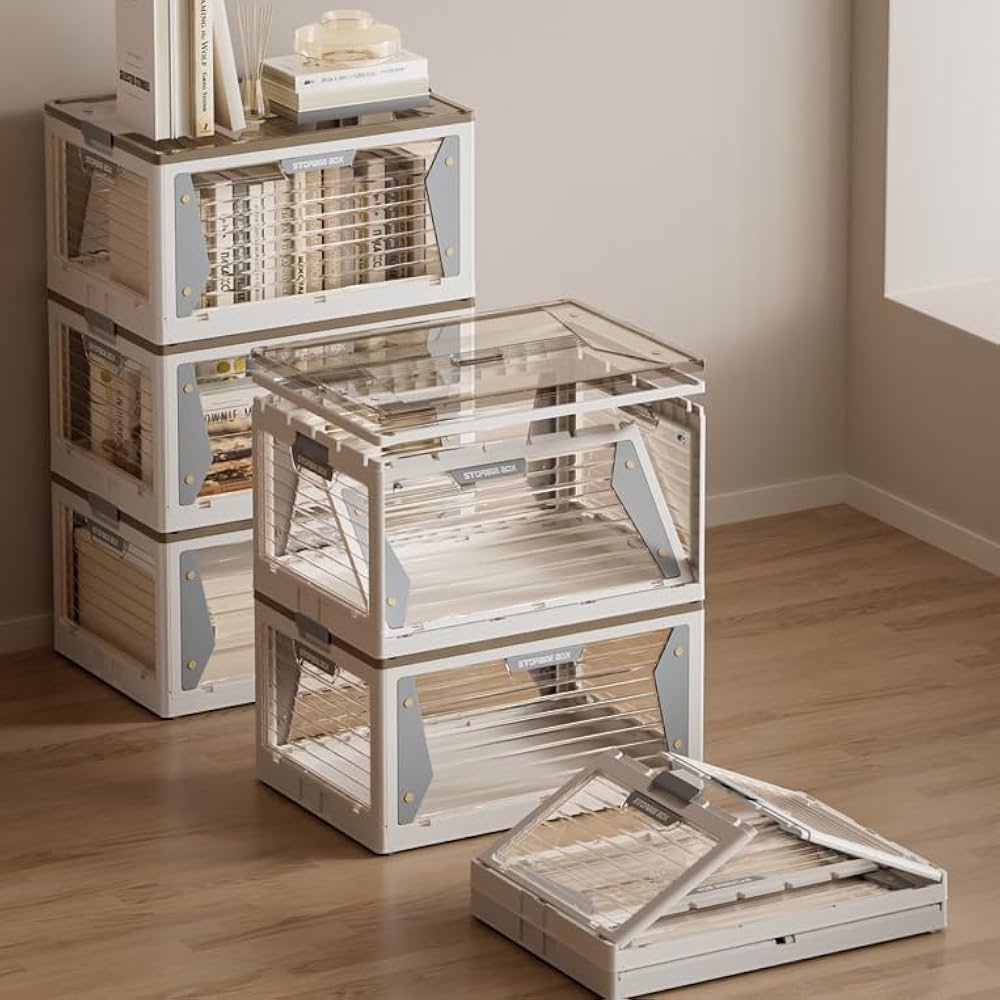 Amazon｜【磁石開閉式 キャスター付きン228.4L】収納ボックス