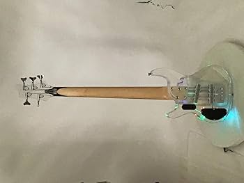 Amazon | LEDライト付き透明アクリルベース エレキギター, マルチ