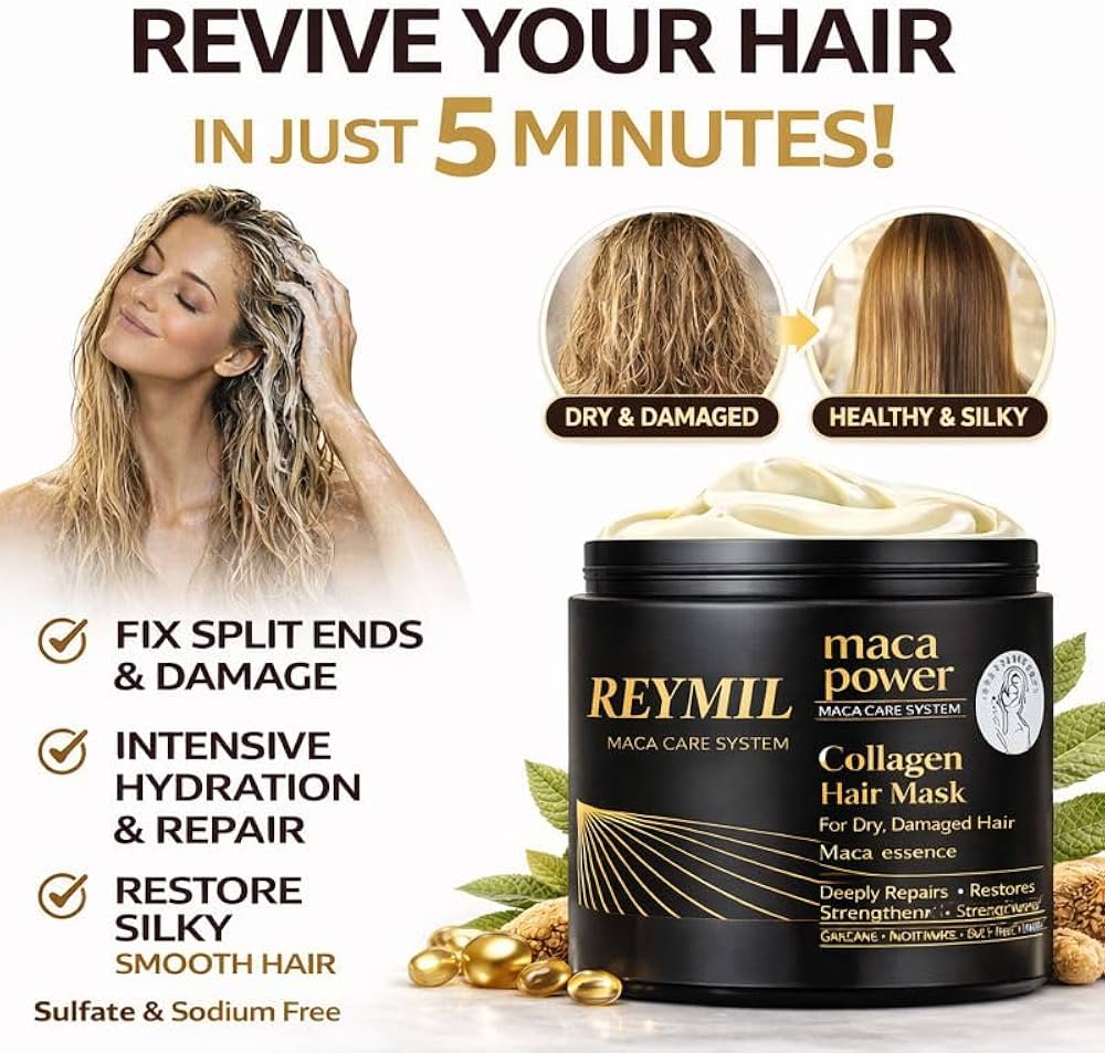 Amazon.com: REYMIL-Collagen hair mask - hair treatment for dry