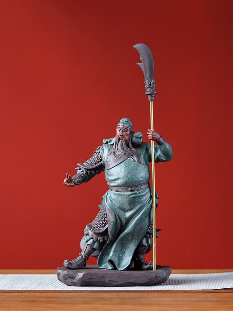 Amazon.co.jp: 匠の逸品(三国志) 関羽 置物【関羽像（関公像）】武財神