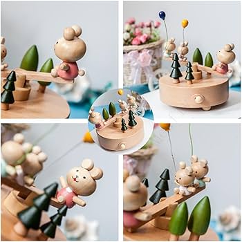 Amazon.co.jp: 木製オルゴール、シーソーオルゴール オルゴール 家の